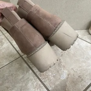 Dolce vita‎ Rielle Taupe Brown Faux Suede Platform Chelsea Ankle Boots WMS 8.5 thumbnail 4