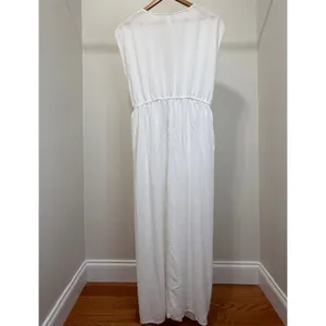Victoria’s Secret White Deep V‑Neck Cover‑Up Maxi Dress Size XL thumbnail 3