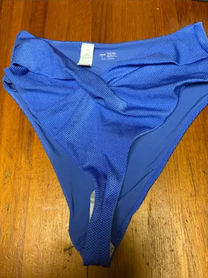 aerie Royal Blue High-Waist Bikini Bottom thumbnail 1