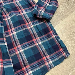 Tulip Blue and Pink Flannel‎ Plaid Dress Size Small S A-line Pockets Artsy thumbnail 5