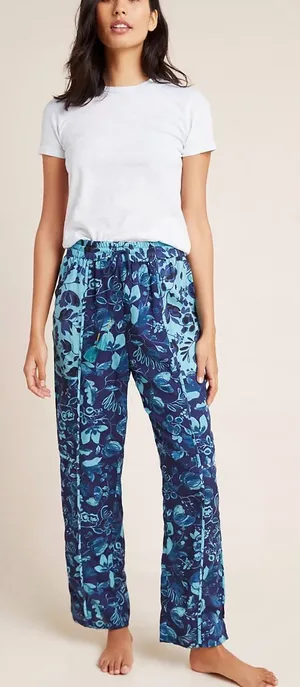 Anthropologie Jamie Sleep Pants Blue Size S thumbnail 1