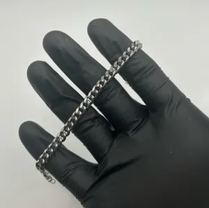David Yurman 6mm Silver Cuban Link Bracelet 7 Inch Waterproof Hypoallergenic Solid Womens New thumbnail 1