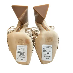 NWT Sam Edelman Laurette‎ Almond Lattice Square Toe Block Heel Sandals thumbnail 6