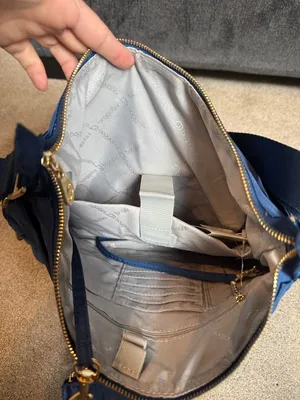 Baggallini Blue Nylon Helsinki Zipper Top Crossbody Bag thumbnail 6