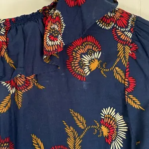 MADEWELL x Warm Ruffle-Collar Top Blue Floral XSmall thumbnail 9