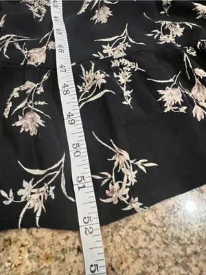 Polagram Black Floral Wrap Maxi Dress Size Small NWOT Boho thumbnail 11