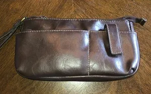 Vintage Brown Change Purse Clutch Handbag thumbnail 1