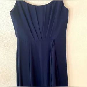AMSALE Campbell Long Gown in Navy Navy Bridesmaid Dress Formal - Size 10 nwot thumbnail 8