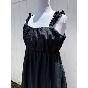 Abercrombie & Fitch Tiered Ruched Babydoll Maxi Dress Size Large thumbnail 4