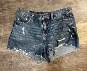 aerie blue denim shorts thumbnail 1