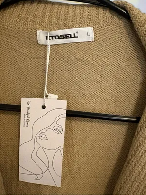 Lightweight Hooded Button-Front Cardigan in Taupe thumbnail 3