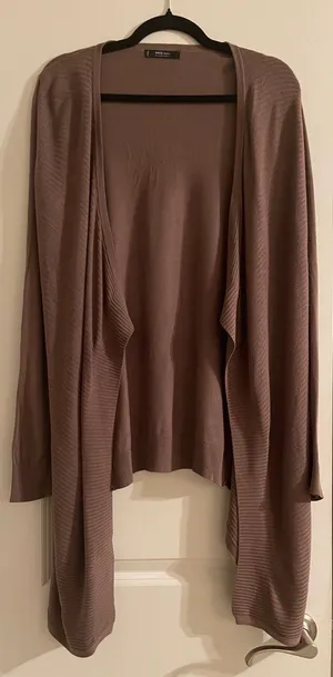 Mango Taupe Open Front Cardigan size S thumbnail 1