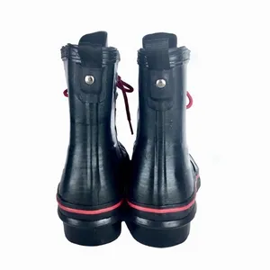 Skechers Womens Lace-Up Waterproof Combat Boots Black Red Ankle Rain Boot Shoes thumbnail 5
