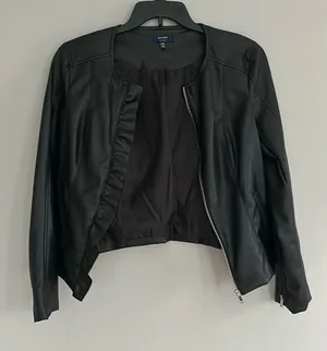 Kaari Blue Black Motorcycle Biker Style Jacket Womens Medium thumbnail 1