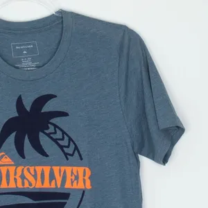 Quiksilver Womens Curacao Palm Tree Graphic‎ Shirt Size S Regular Fit Casual thumbnail 2