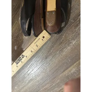 Fashion 10 Endicott Johnson Vintage Leather Pumps Wedge Classic Minimalist Black thumbnail 6