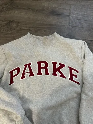 Parke Fleece Mockneck Sweatshirt with Crimson Logo thumbnail 3
