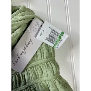 Kingston Grey Sage Green Ruffle Smocked Tiered Midi Dress Cottagecore Boho Large thumbnail 8