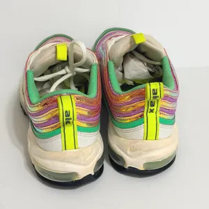 Nike Air Max 97 White Electro Green Fuchsia‎ Glow Sneakers Womens 7 Multicolor thumbnail 4