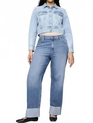 Gap Petite Mid Rise Cuffed '90s Loose Jeans NWT Medium Indigo Sz 29 Petite / 8P thumbnail 7