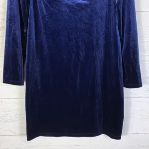 Lila Rose navy velvet mini dress size XXL juniors it size L regular NWT thumbnail 5
