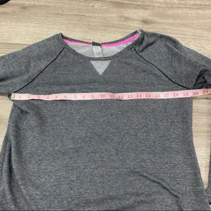 Champion Gray French Terry High Low Crewneck Sweatshirt Women’s XL thumbnail 3