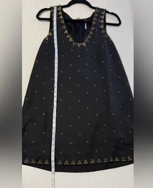 Free People Soho Studded Dress in Black Size 10 thumbnail 9
