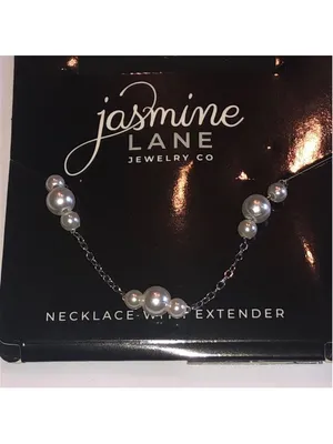 Jasmine Lane Silver Tone Dainty Boho Faux Pearl Necklace thumbnail 2