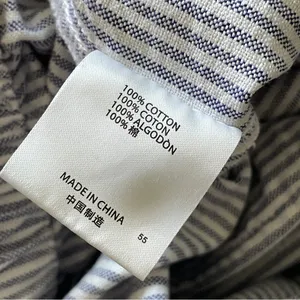 Brandy Melville Pants cotton striped womens White Blue (one size) coastal thumbnail 7
