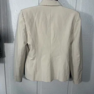 Kate Hill Petites Tan Zip Front Blazer Size 2P EUC thumbnail 5