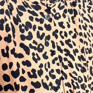 Rails Bella Jaguar Long Sleeve Leopard Print Shirt Dress Tie Waist Size Medium thumbnail 9