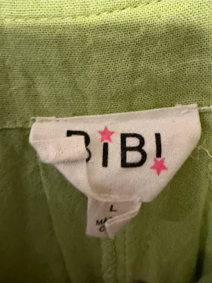 BiBi Sleeveless Linen Cotton Pockets Loose Wide Leg Jumpsuit Size Large thumbnail 5