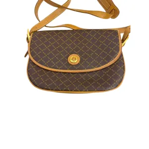 La Tour Eiffel Brown Leather Crossbody Purse Handbag Bag thumbnail 6