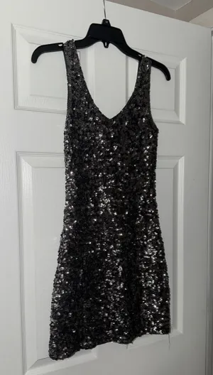 Amazon Silver Sequin Dress thumbnail 2