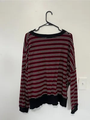 Three Bird Nest Striped Long Sleeve Top- Size XL thumbnail 2
