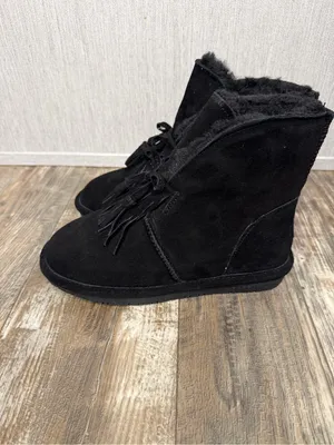 BearPaw Black Suede Tassel Ankle Boot Size 7 thumbnail 7