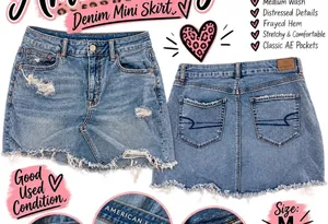 💙 American Eagle Curvy Hi-Rise Mini Skirt 💙 thumbnail 1