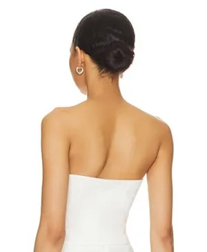 Superdown Quincy Strapless Top in White XS thumbnail 2