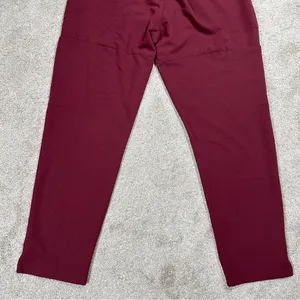 Figs Women’s Nepal Skinny Scrub Pants Pull On Limited Edition in Burgundy XL thumbnail 8