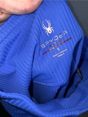 Spyder Royal Blue Ribbed Leggings Small thumbnail 5