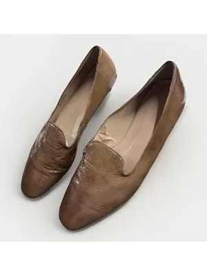 (RC) J. Crew Darby Patent Leather Loafers Cognac Brown 10 M Italy Flats EUC thumbnail 2