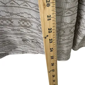 Eddie Bauer Size Large Fair Isle Fleece Grey Half Zip Pull‎ Over Sweater thumbnail 6
