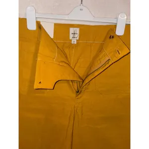 Maeve Anthropologie The Colette Mustard Yellow Embroidered‎ Wide Leg Crop Pants thumbnail 6