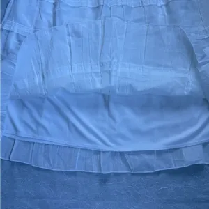 Studio West White A-Line Tiered Skirt Sz S thumbnail 5