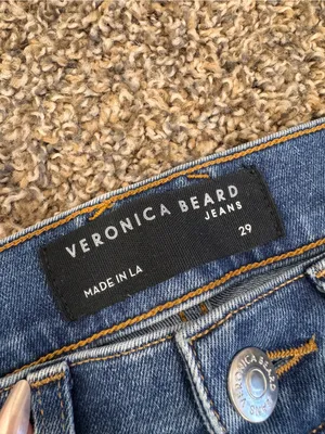 Veronica Beard Beverly Skinny Flare High Rise Jeans Womens 29 Blue Denim Fall thumbnail 10