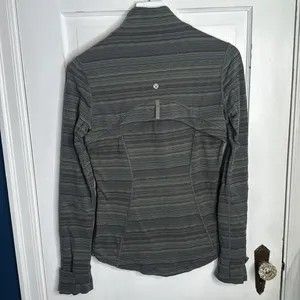 Lululemon Define Jacket Space Dye Twist Dark Slate Fatigue Green W1445 Sz 8 thumbnail 11