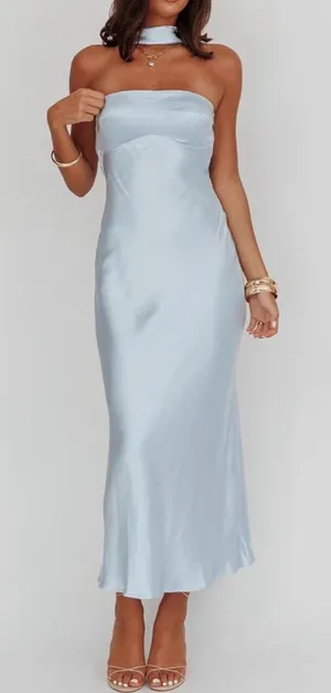 Silk dress Blue thumbnail 1