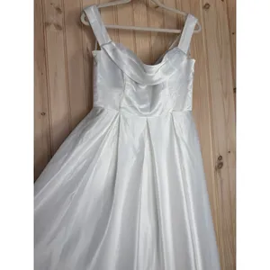 NWT Lulus Extraordinary Vow White Off-the-Shoulder Maxi Dress with Pockets Sz M thumbnail 4