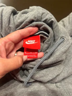 Nike Men’s Light Gray Crewneck Pullover Hoodie thumbnail 6