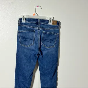 American Eagle Women Blue‎ Denim Hi-Rise Jegging Jeans Next Level Stretch size 0 thumbnail 6